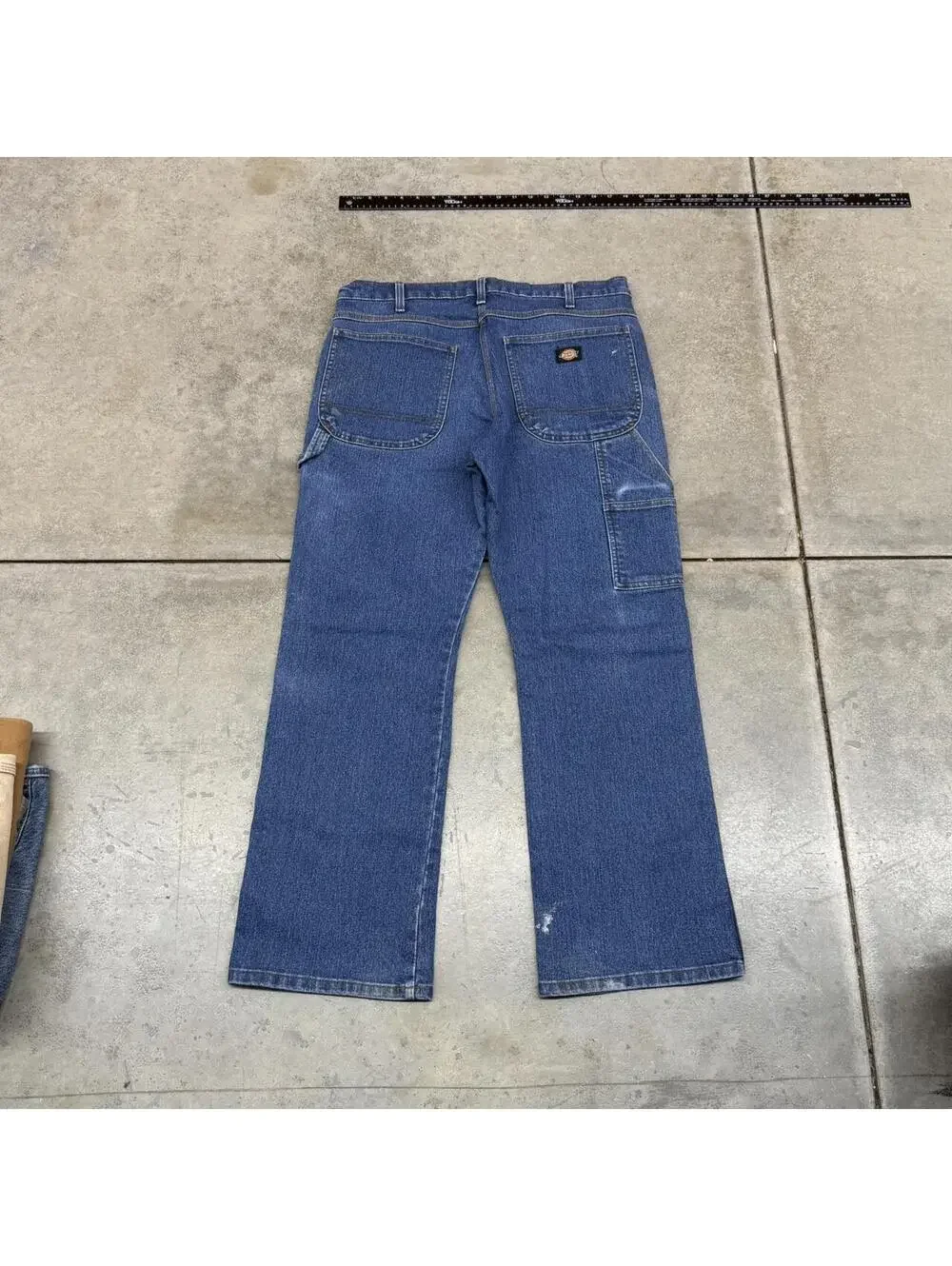 vintage dickies relaxed baggy fit faded blue jeans size 34 x 30
